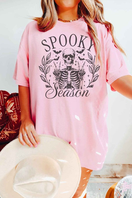 SPOOKY SEASON HALLOWEEN GRAPHIC TEE PINK SMALL by ROSEMEAD LOS ANGELES CO | Fleurcouture