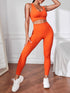 Sport Tank and Leggings Set Orange S Activewear by Trendsi | Fleurcouture