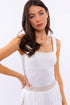 Square Neck Tank Bodysuit IVORY XS by LE LIS | Fleurcouture