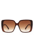 Square Retro Fashion Flat Top Women Sunglasses Brown OneSize by Cramilo Eyewear | Fleurcouture