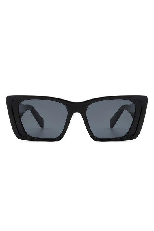 Square Retro Oversize Fashion Cat Eye Sunglasses Black OneSize by Cramilo Eyewear | Fleurcouture