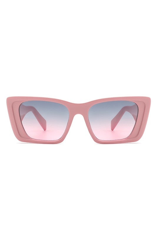 Square Retro Oversize Fashion Cat Eye Sunglasses Light Pink OneSize by Cramilo Eyewear | Fleurcouture