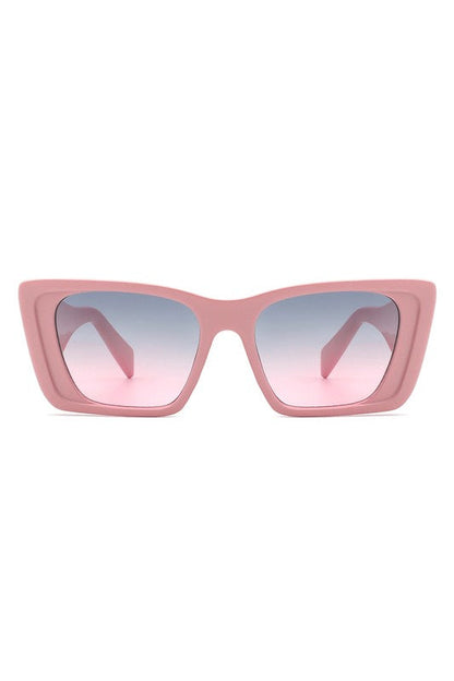 Square Retro Oversize Fashion Cat Eye Sunglasses Light Pink OneSize by Cramilo Eyewear | Fleurcouture