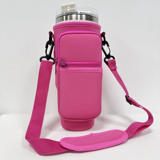 Stanley Tumbler Crossbody Bag Carry Case Hot Pink 1 by Dani &amp; Em | Fleurcouture