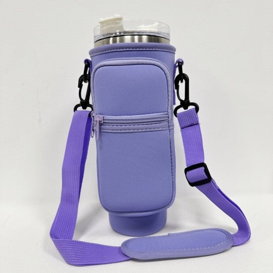 Stanley Tumbler Crossbody Bag Carry Case Purple 1 by Dani &amp; Em | Fleurcouture