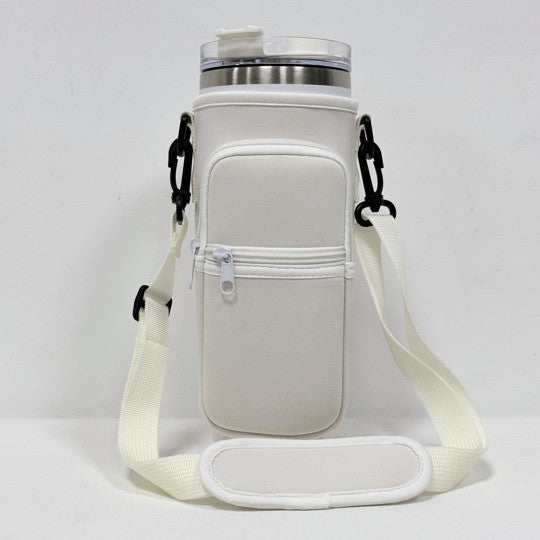 Stanley Tumbler Crossbody Bag Carry Case White 1 by Dani &amp; Em | Fleurcouture