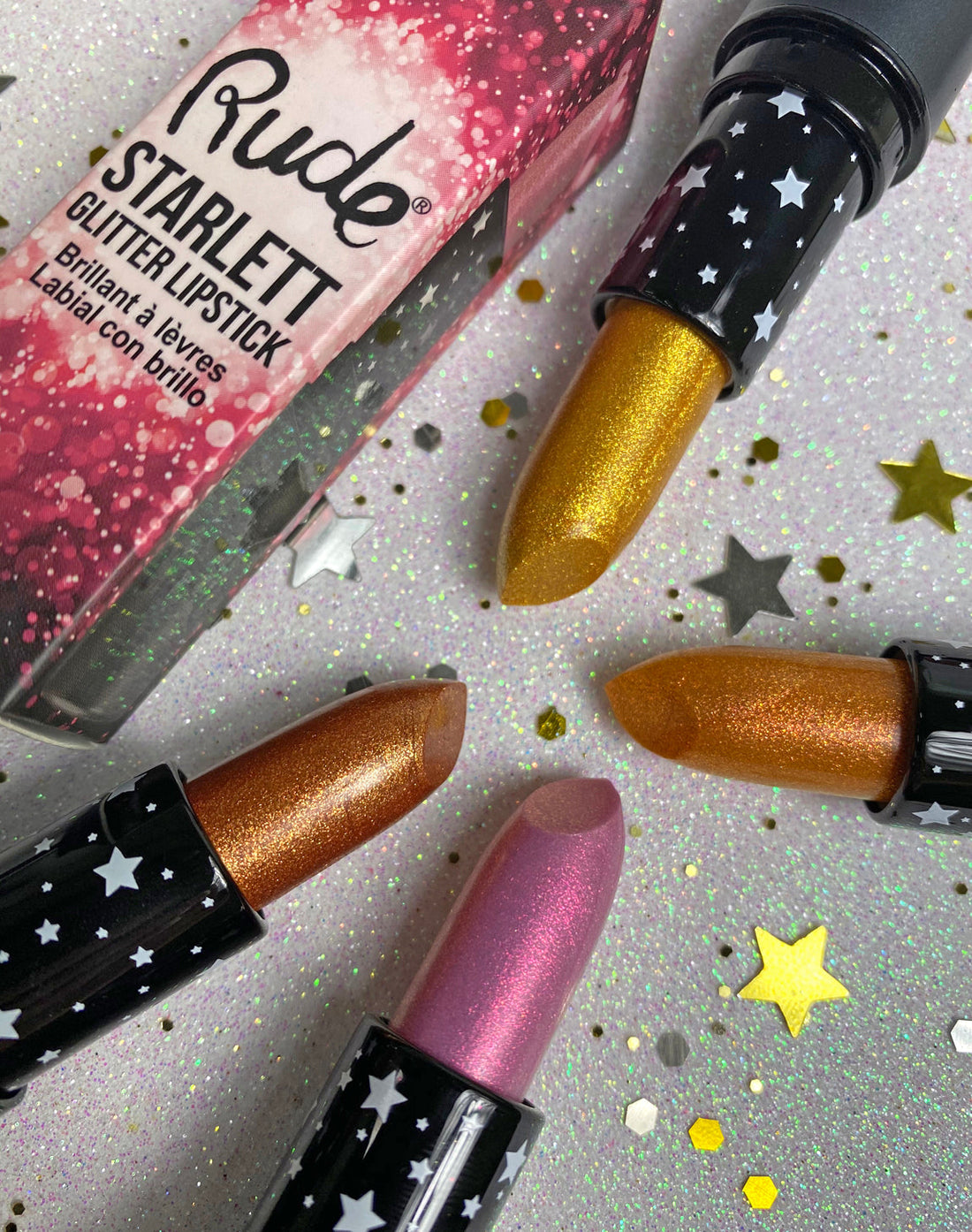 Starlett Glitter Lipstick Lipstick by Rude Cosmetics | Fleurcouture