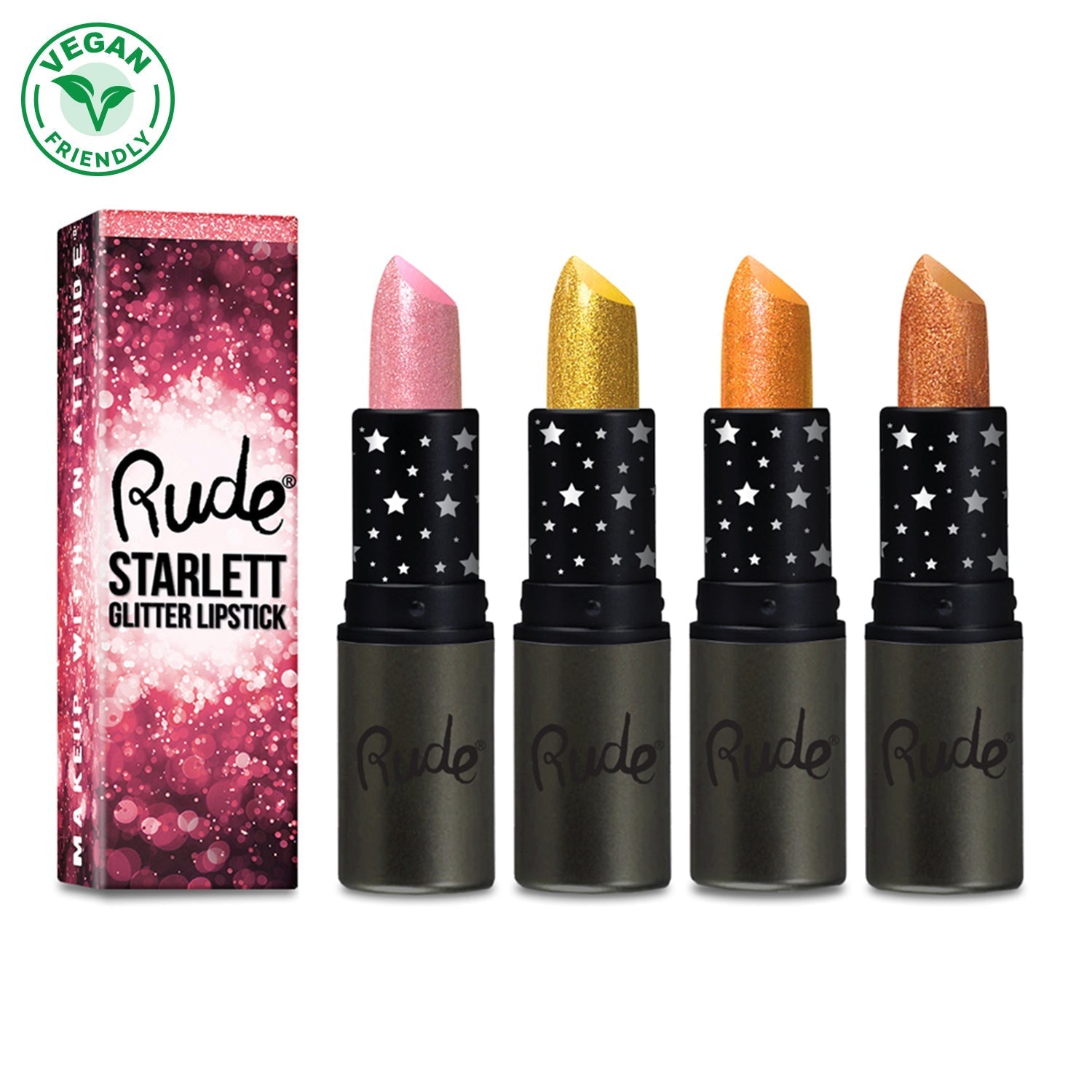 Starlett Glitter Lipstick Lipstick by Rude Cosmetics | Fleurcouture