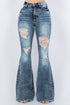 Storm Bell Bottom Jean- 32" Inseam Blue 3 by GJG Denim | Fleurcouture