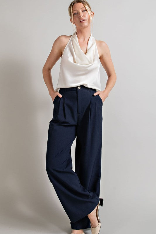 Straight Leg Pants NAVY S Women&