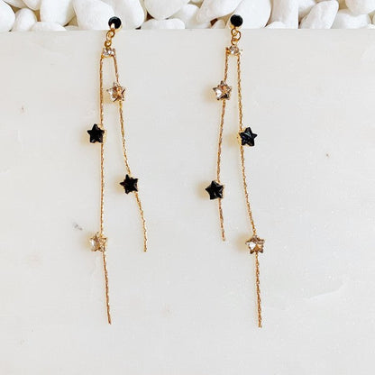 Strands of Stars Earrings Black OS by Ellison and Young | Fleurcouture