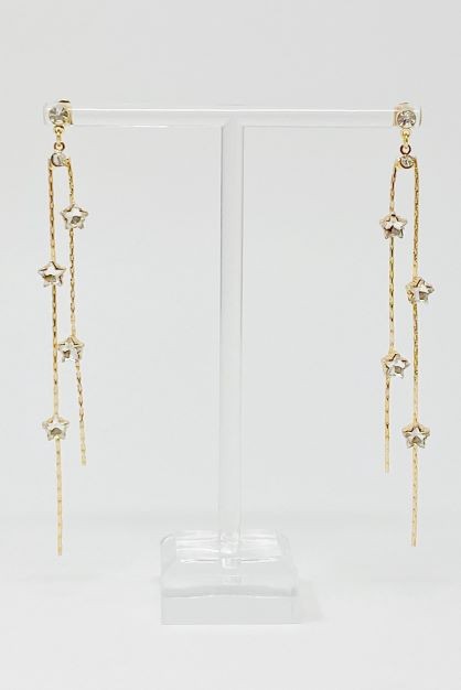 Strands of Stars Earrings Clear OS by Ellison and Young | Fleurcouture