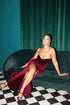 Strapless Sweetheart Maxi Velvet Dress by Fleurcouture | Fleurcouture
