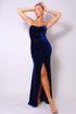 Strapless Sweetheart Maxi Velvet Dress by Fleurcouture | Fleurcouture