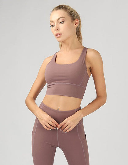 Strappy Back Active Crop Top by OTOS Active | Fleurcouture