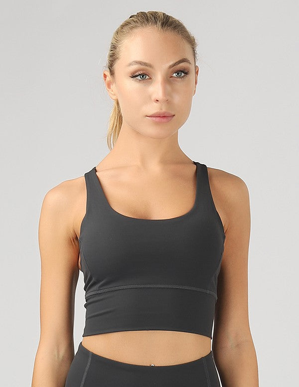 Strappy Back Active Crop Top by OTOS Active | Fleurcouture