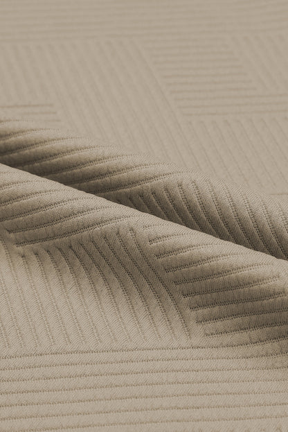 Strawberry Pink Textured Loose Fit T Shirt and Drawstring Pants Set 95%Polyester+5%Elastane Two Piece Sets/Pant Sets by Fleurcouture | Fleurcouture