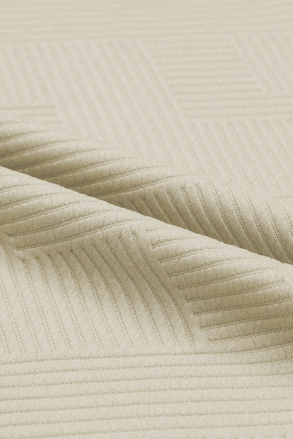 Strawberry Pink Textured Loose Fit T Shirt and Drawstring Pants Set 95%Polyester+5%Elastane Two Piece Sets/Pant Sets by Fleurcouture | Fleurcouture