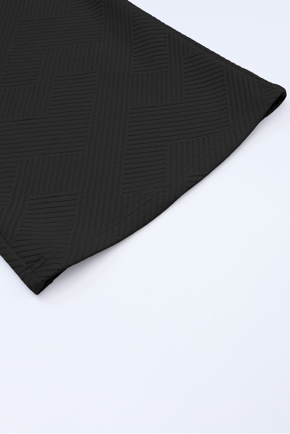 Strawberry Pink Textured Loose Fit T Shirt and Drawstring Pants Set 95%Polyester+5%Elastane Two Piece Sets/Pant Sets by Fleurcouture | Fleurcouture