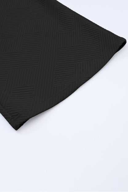 Strawberry Pink Textured Loose Fit T Shirt and Drawstring Pants Set 95%Polyester+5%Elastane Two Piece Sets/Pant Sets by Fleurcouture | Fleurcouture