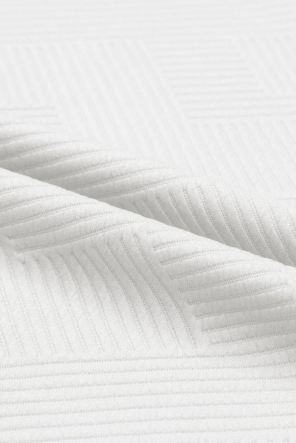 Strawberry Pink Textured Loose Fit T Shirt and Drawstring Pants Set 95%Polyester+5%Elastane Two Piece Sets/Pant Sets by Fleurcouture | Fleurcouture