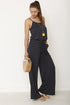 stripe jumpsuit Navy S by EG fashion | Fleurcouture