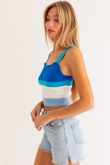 Stripe Knit Tank by LE LIS | Fleurcouture