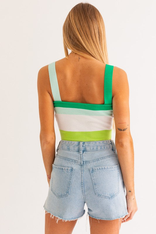 Stripe Knit Tank by LE LIS | Fleurcouture