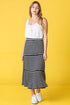 Stripe Maxi Skirt Black 1X by EG fashion | Fleurcouture