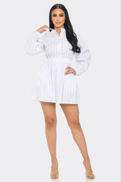 Striped Mini Dress by Fleurcouture | Fleurcouture