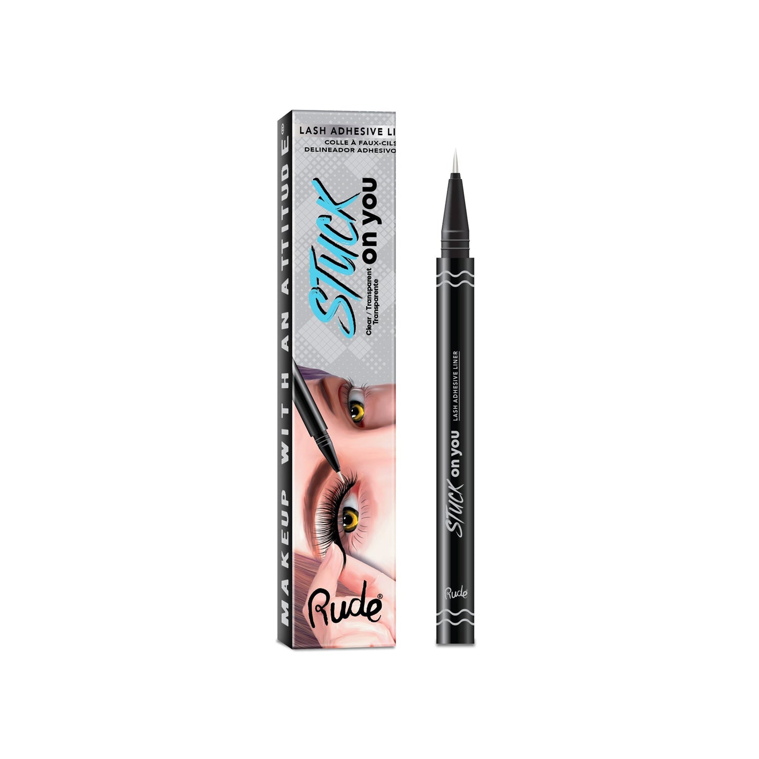 Stuck On You Lash Adhesive Liner - Clear Lash Adhesives by Rude Cosmetics | Fleurcouture