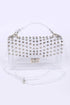 Studded Iconic Clear Swing Bag CLEAR/SILVER O/S by Artini Accessories | Fleurcouture