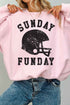 SUNDAY FUNDAY FOOTBALL OVERSIZED SWEATSHIRT PINK S/M by ROSEMEAD LOS ANGELES CO | Fleurcouture