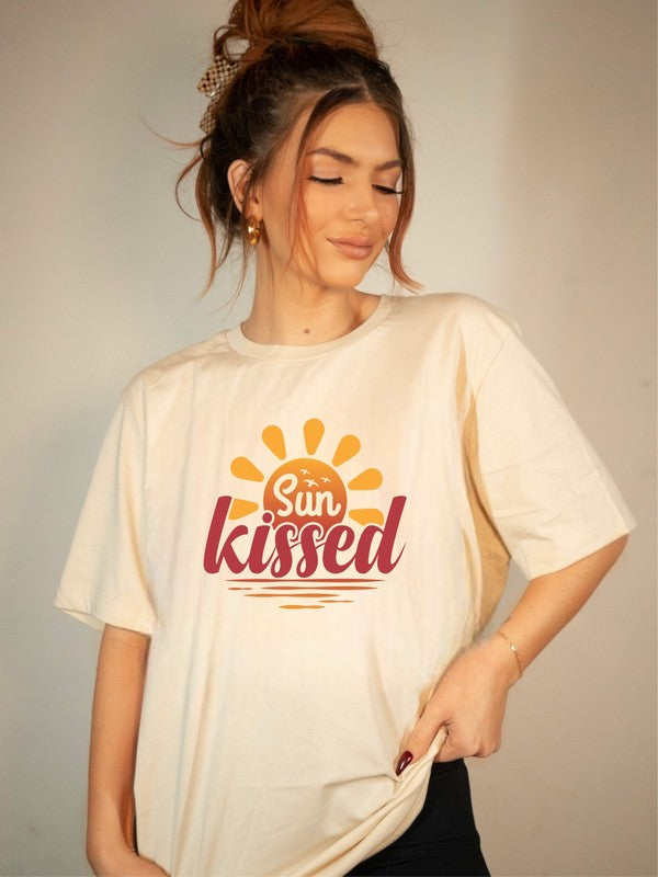 Sunkissed Graphic Tee Cream L by Ocean and 7th | Fleurcouture