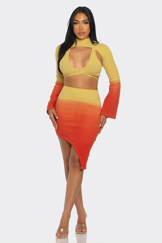 Sunset Aura 3 Piece Set ORANGE by Athina | Fleurcouture