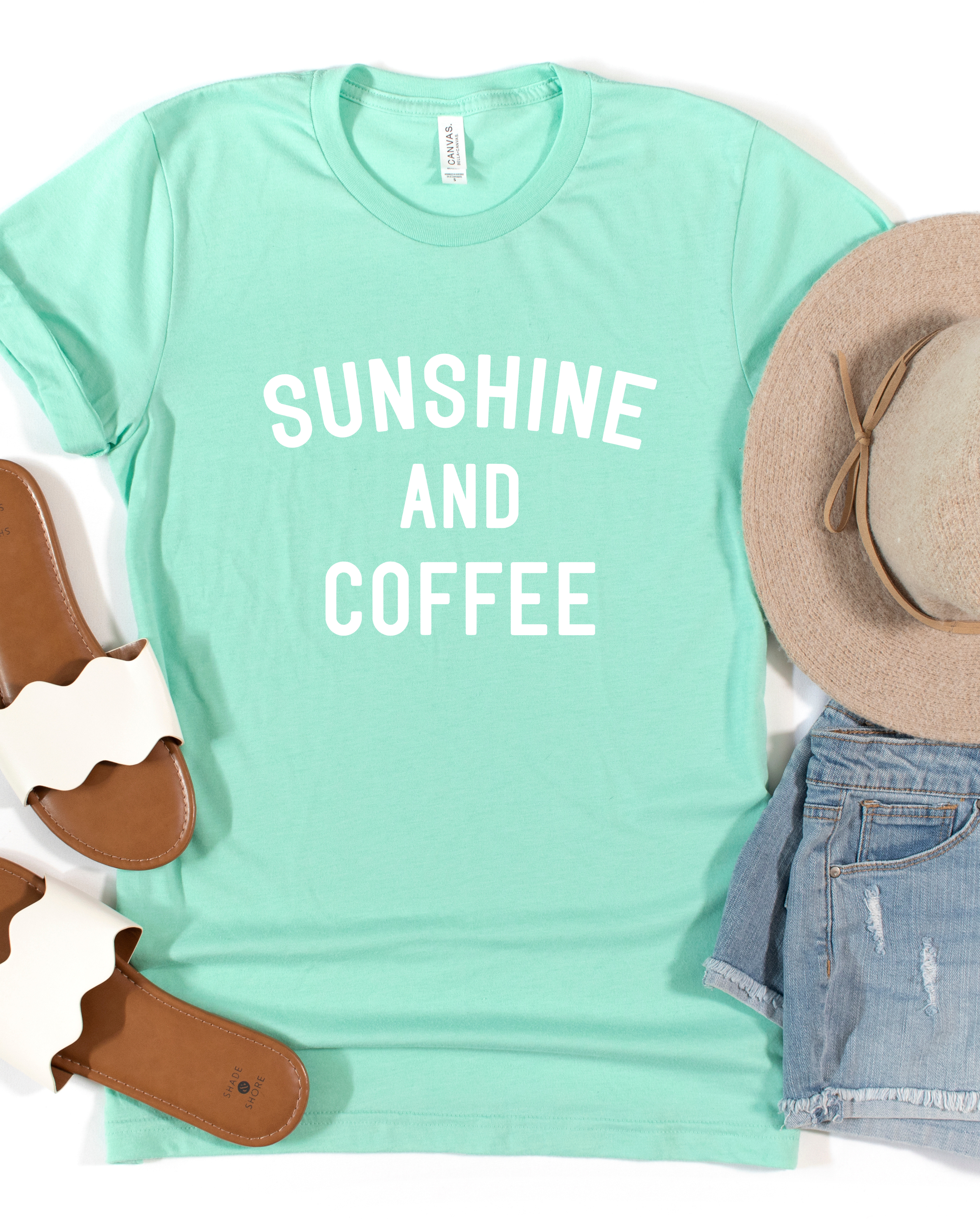 SUNSHINE &amp; COFFEE TEE(BELLA CANVAS) by LL | Fleurcouture