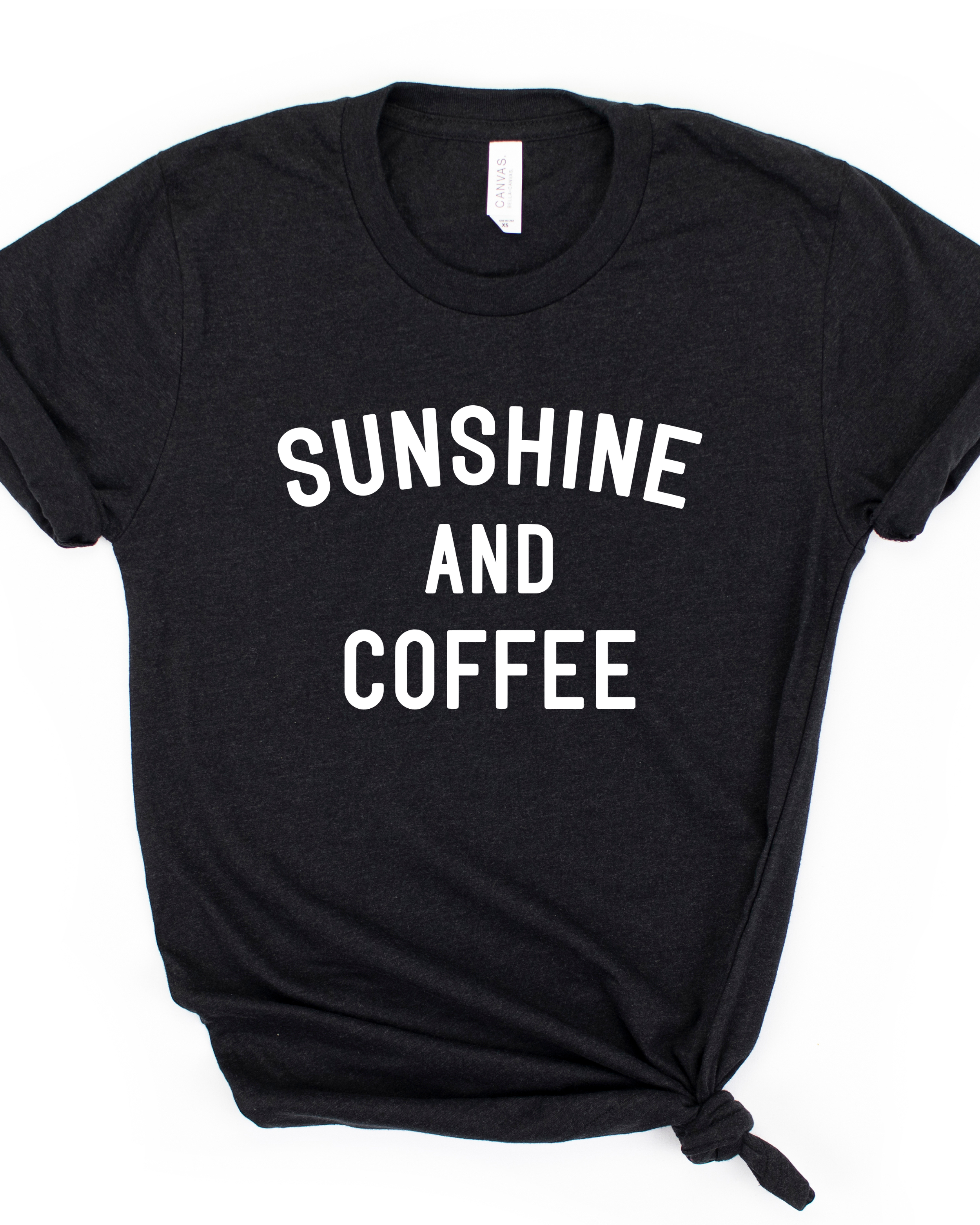 SUNSHINE &amp; COFFEE TEE(BELLA CANVAS) by LL | Fleurcouture