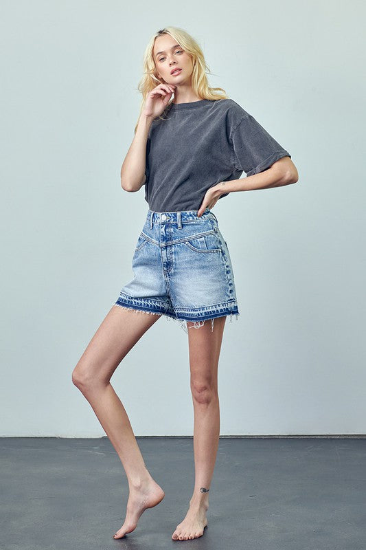 SUPER HIGH RISE RELEASED HEM SHORTS MEDIUM by Insane Gene | Fleurcouture