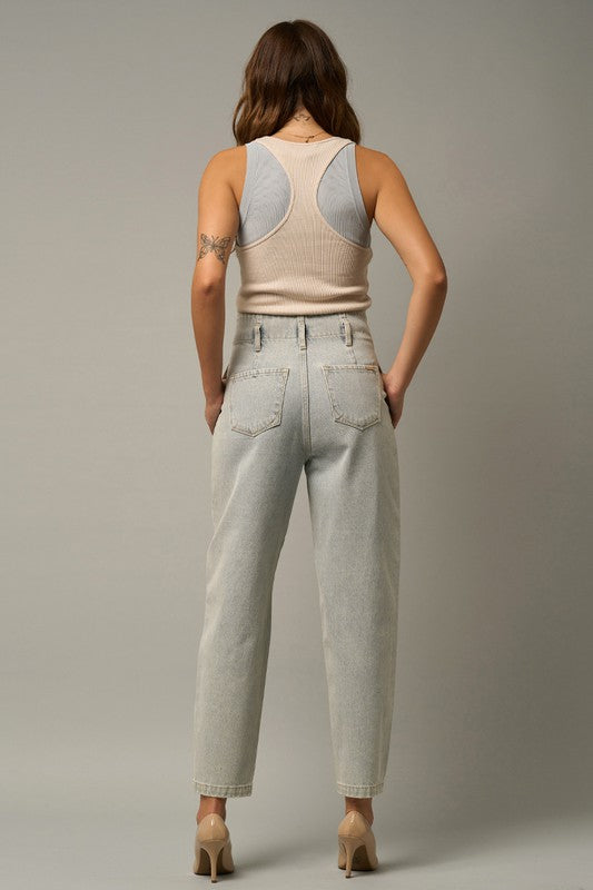 Super High Waist Balloon Jeans LIGHT by Denim Lab USA | Fleurcouture