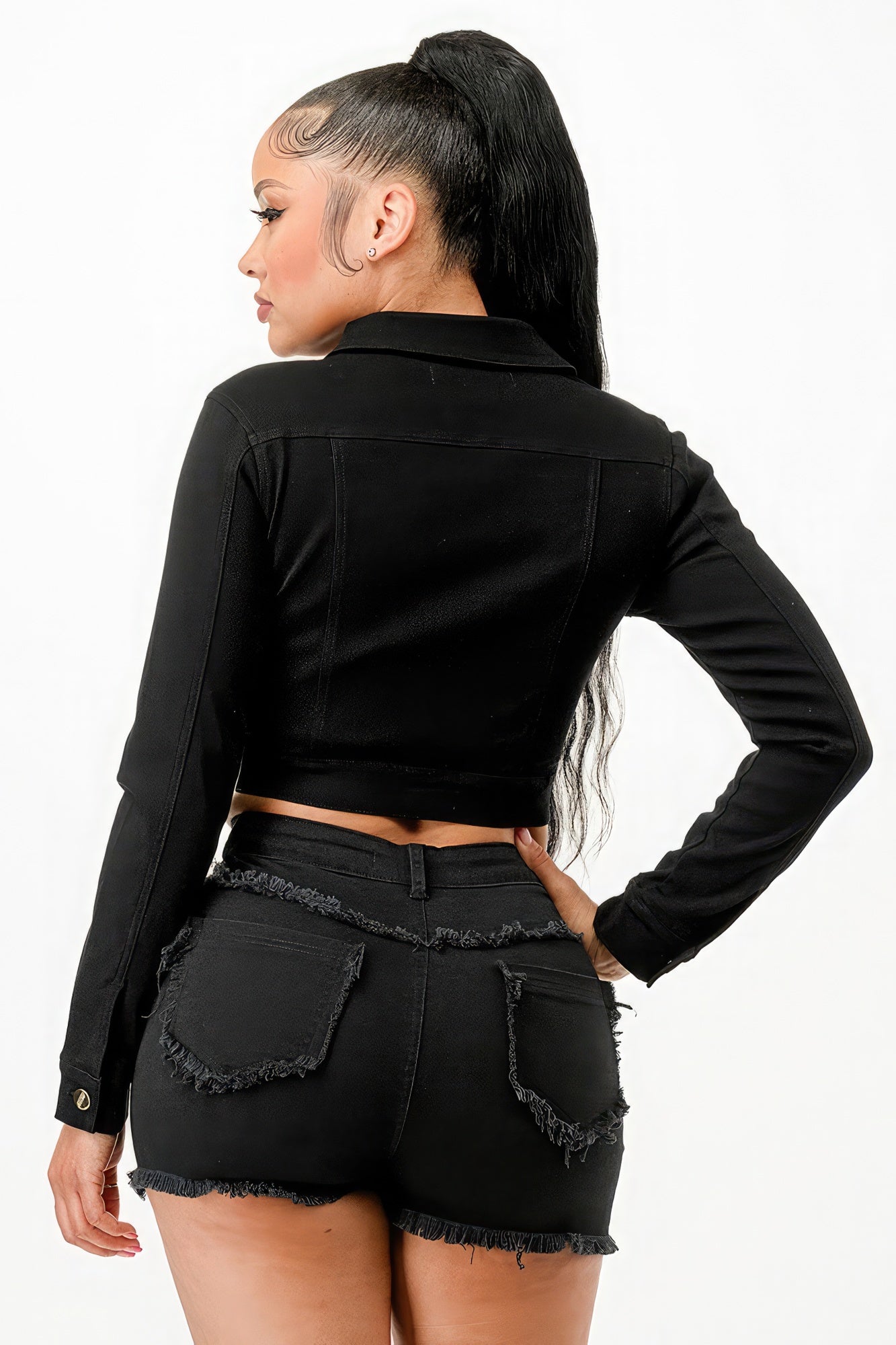 Super Stretchy Cropped Jacket Jackets by Fleurcouture | Fleurcouture