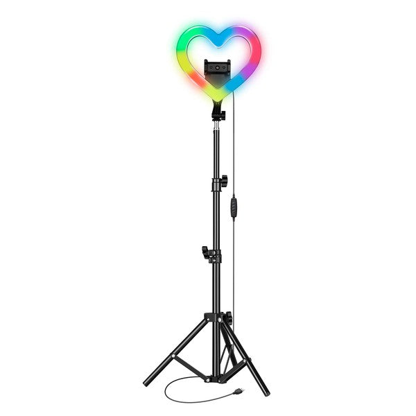 Supersonic PRO Live Stream 10in Heart Ring Light Black One Size by Jupiter Gear | Fleurcouture