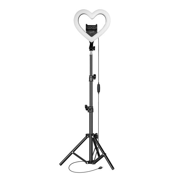 Supersonic PRO Live Stream 10in Heart Ring Light Black One Size by Jupiter Gear | Fleurcouture