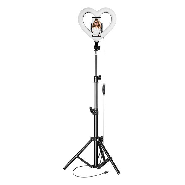 Supersonic PRO Live Stream 10in Heart Ring Light Black One Size by Jupiter Gear | Fleurcouture