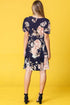 Surplice Tiered Midi Dress Navy 1X by EG fashion | Fleurcouture