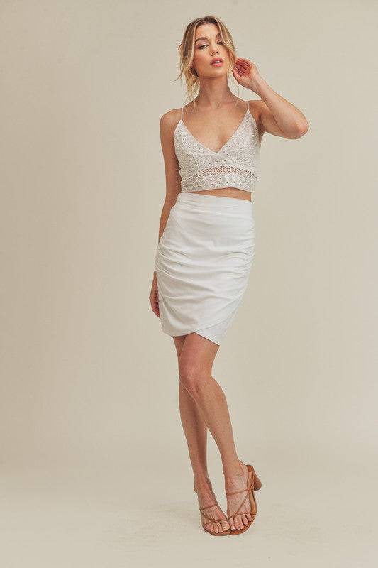 Susie Skirt WHITE S by Aemi + Co | Fleurcouture