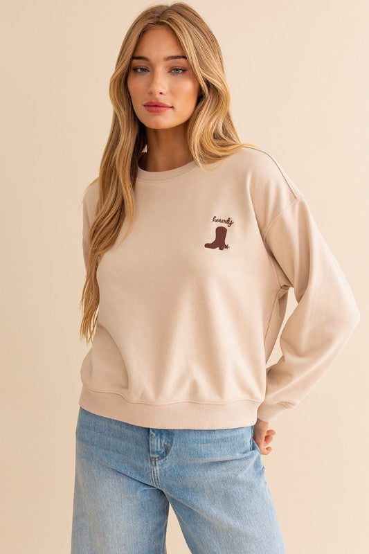 Sweatshirt TAUPE by LE LIS | Fleurcouture