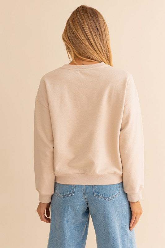 Sweatshirt TAUPE by LE LIS | Fleurcouture