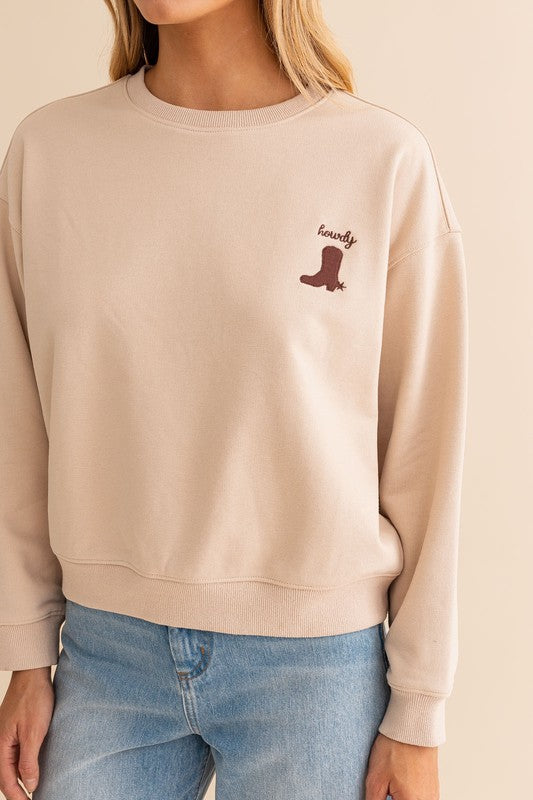 Sweatshirt TAUPE by LE LIS | Fleurcouture