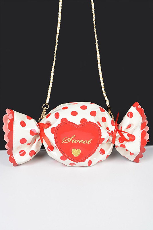 Sweet Candy Iconic Novelty Swing Bag Red O/S by Artini Accessories | Fleurcouture