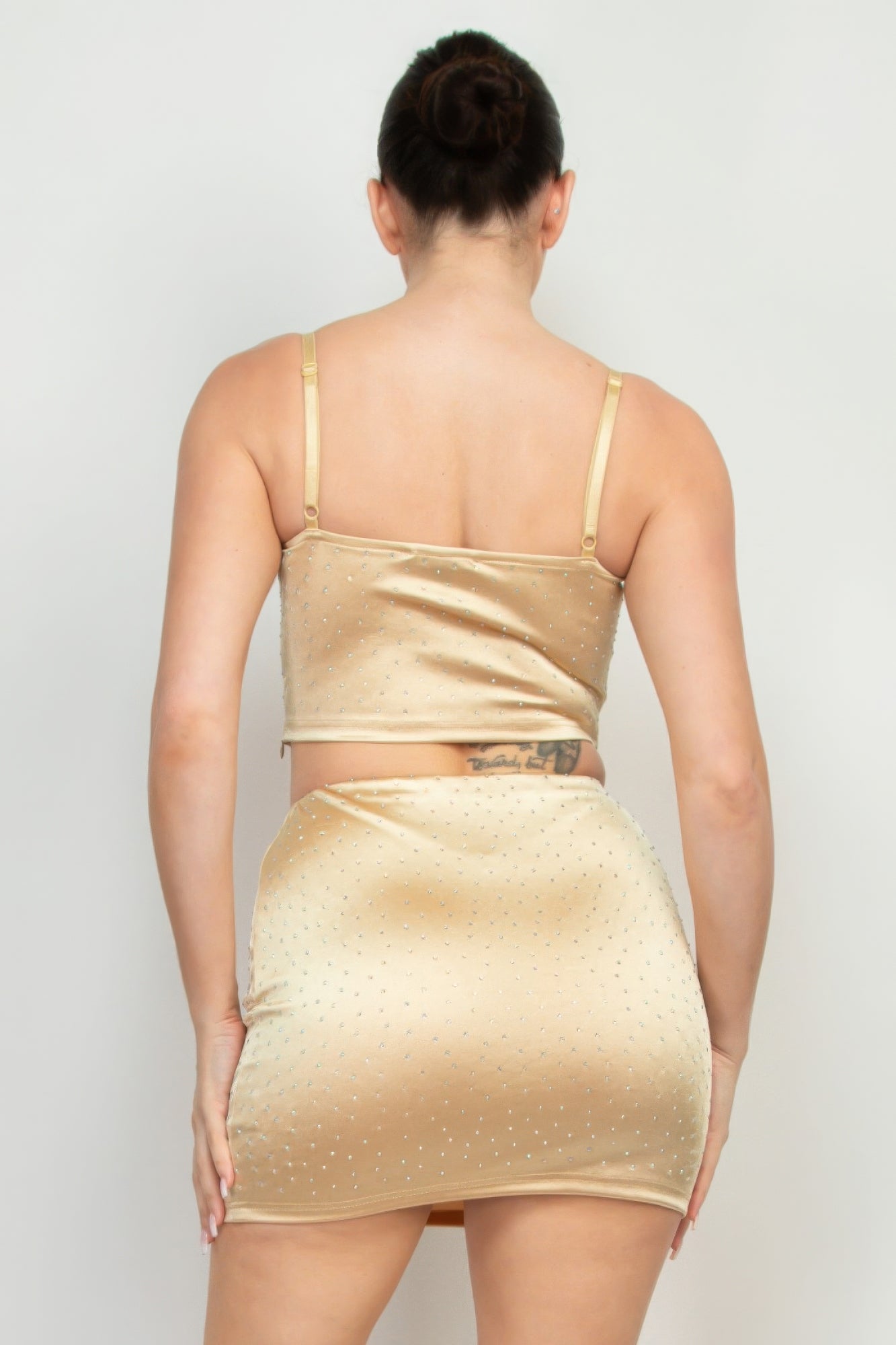 Sweetheart Bustier Rhinestones Crop Top by Fleurcouture | Fleurcouture